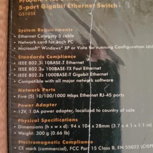 Brend New,NETGEAR 5-port Gigabit ethernet