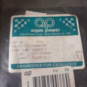 HEAT EXCHANGER END CAP GASKET .QTY2  MC 27-75450 OMC 508571 P/N 336   Condition: Brand New
