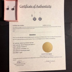 New Mystic Topaz & Diamond Sterling Silver Earring + $ 250 certificate,(1805)