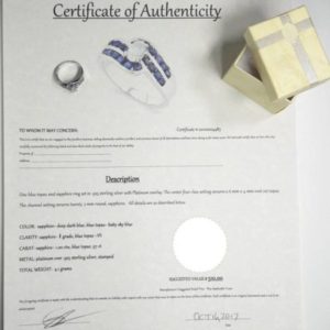 New Blue Topa z & Sapphire Cocktail Ring + $510 Certificate Size:7.(1720)