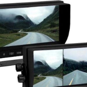 Brand New 7″Dual Screen Display Monitor for Car Coach/Bus/Carvan/Truck with 2 RCA Video Input
